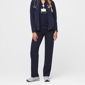 FIGS Livingston basic navy blue pant S petite